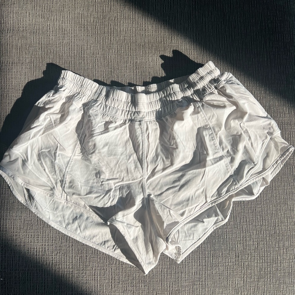 Lululemon Athletica White Hotty Hot Low Rise Shorts